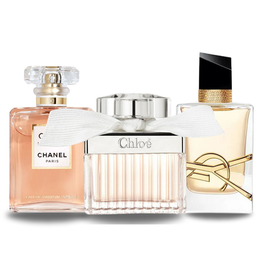 SET DI 3 PROFUMI: CHANEL COCO MADEMOISELLE, YVES SAINT LAURENT LIBRE, CHLOÉ 100ML