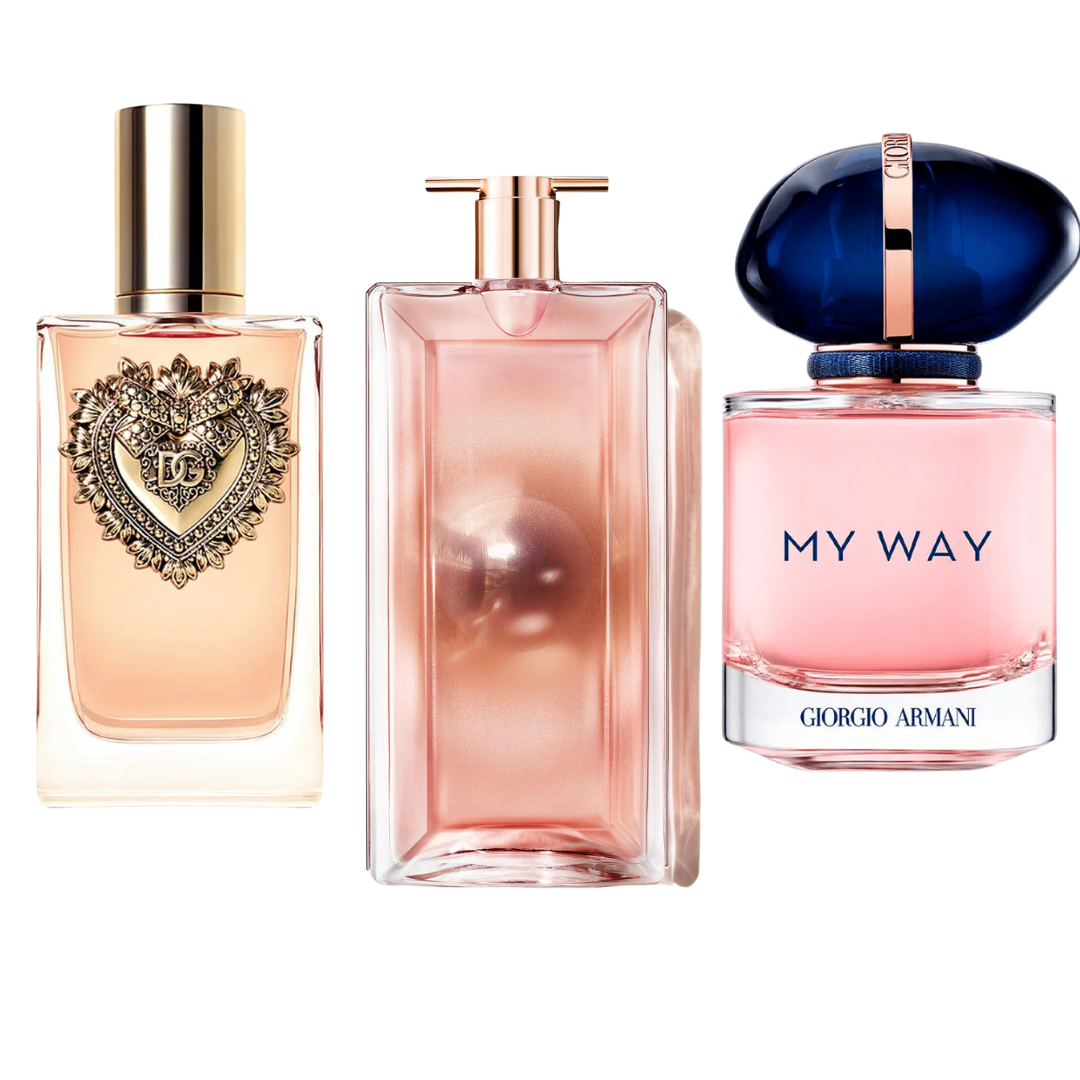 SET DI 3 PROFUMI: DOLCE & GABBANA DEVOTION, MY WAY GIORGIO ARMANI, LANCÔME IDÔLE 100ML